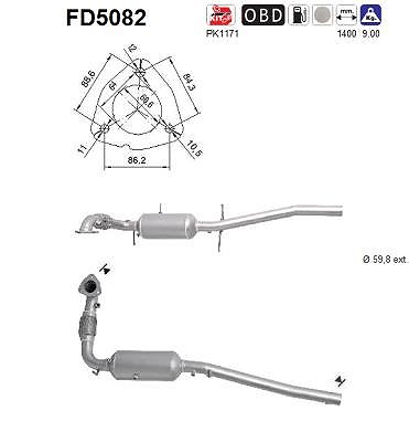 Fppl Ruß-/Partikelfilter, Abgasanlage [Hersteller-Nr. FCD6934] für Ford