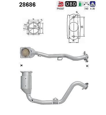 Fppl Katalysator [Hersteller-Nr. CB12961] für Citroën, Peugeot