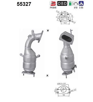 Fppl Katalysator [Hersteller-Nr. CB05738] für Alfa Romeo, Chrysler, Abarth, Lancia, Fiat