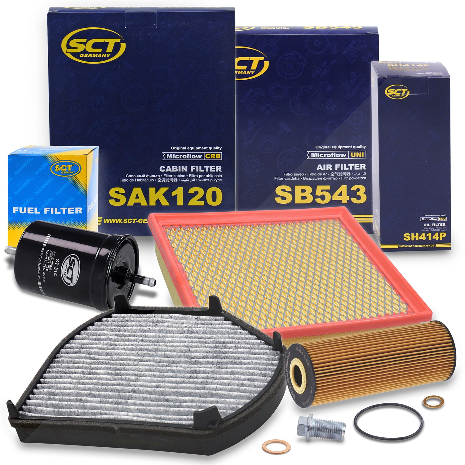 Sct - Mannol Inspektionspaket Filterset B [Hersteller-Nr. 40279056] für Mercedes-Benz