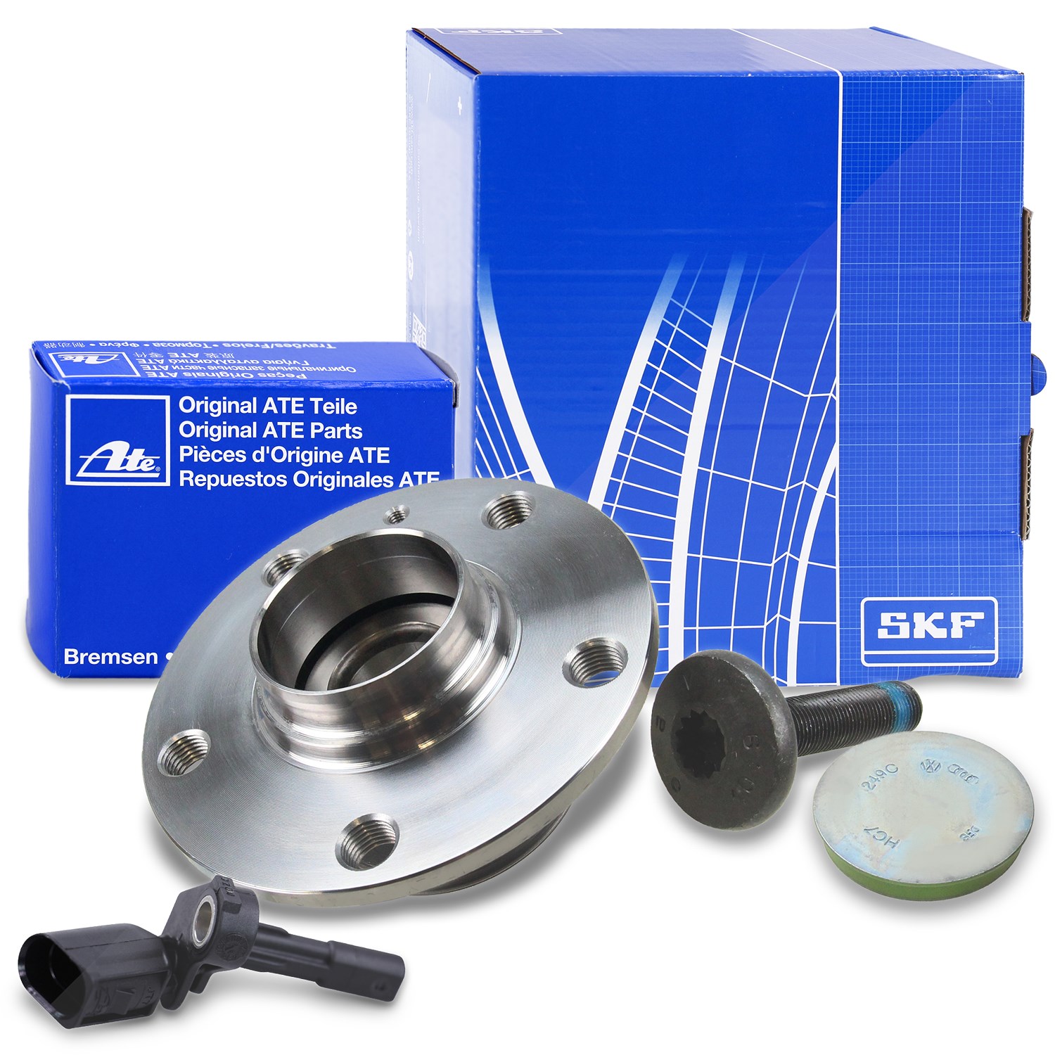 Skf Radnabe inkl. Radlager + ABS Sensor hinten links [Hersteller-Nr. 40288066] für Seat, VW, Audi