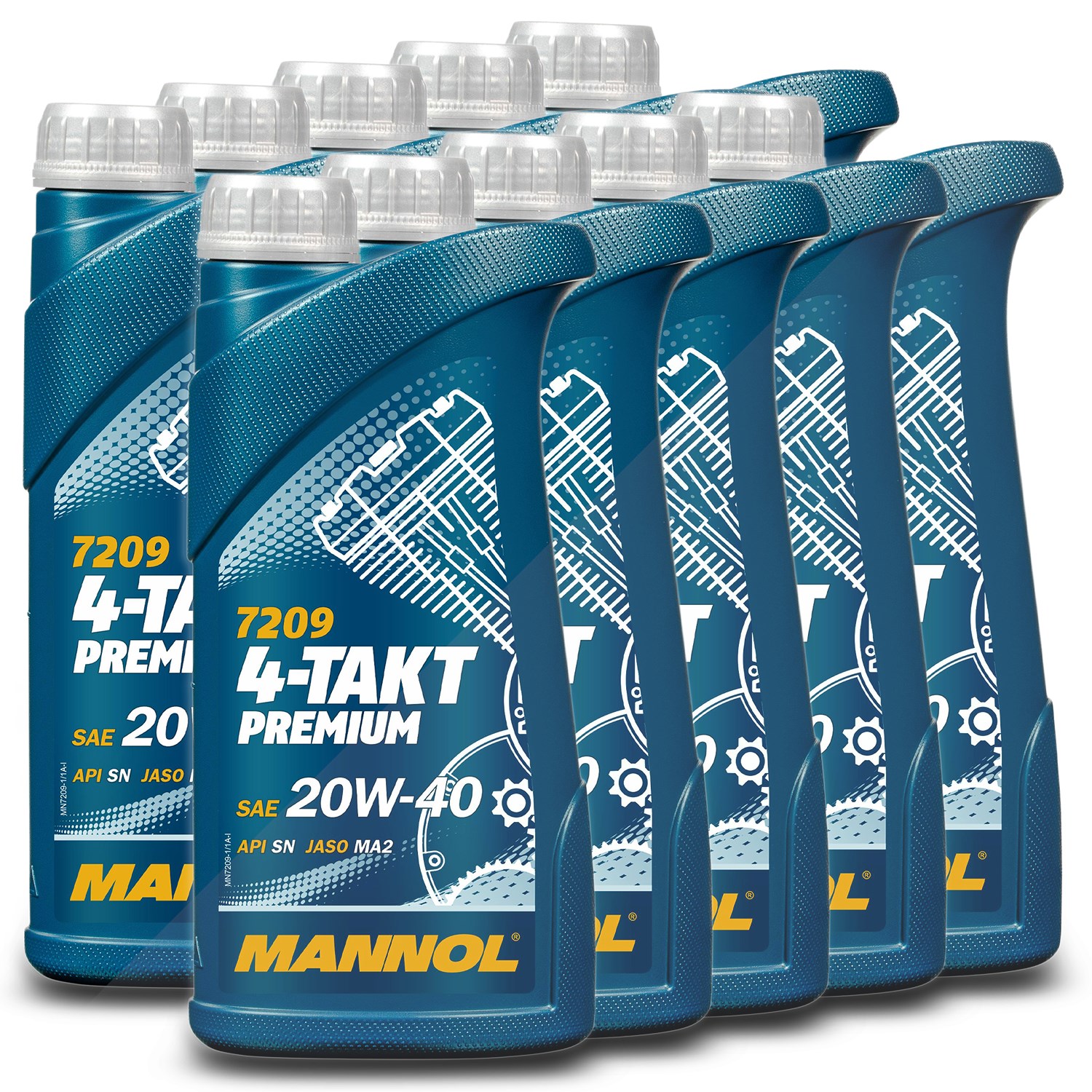 Mannol 10x 1 L 7209 4-Takt Premium API SN [Hersteller-Nr. MN7209-1]