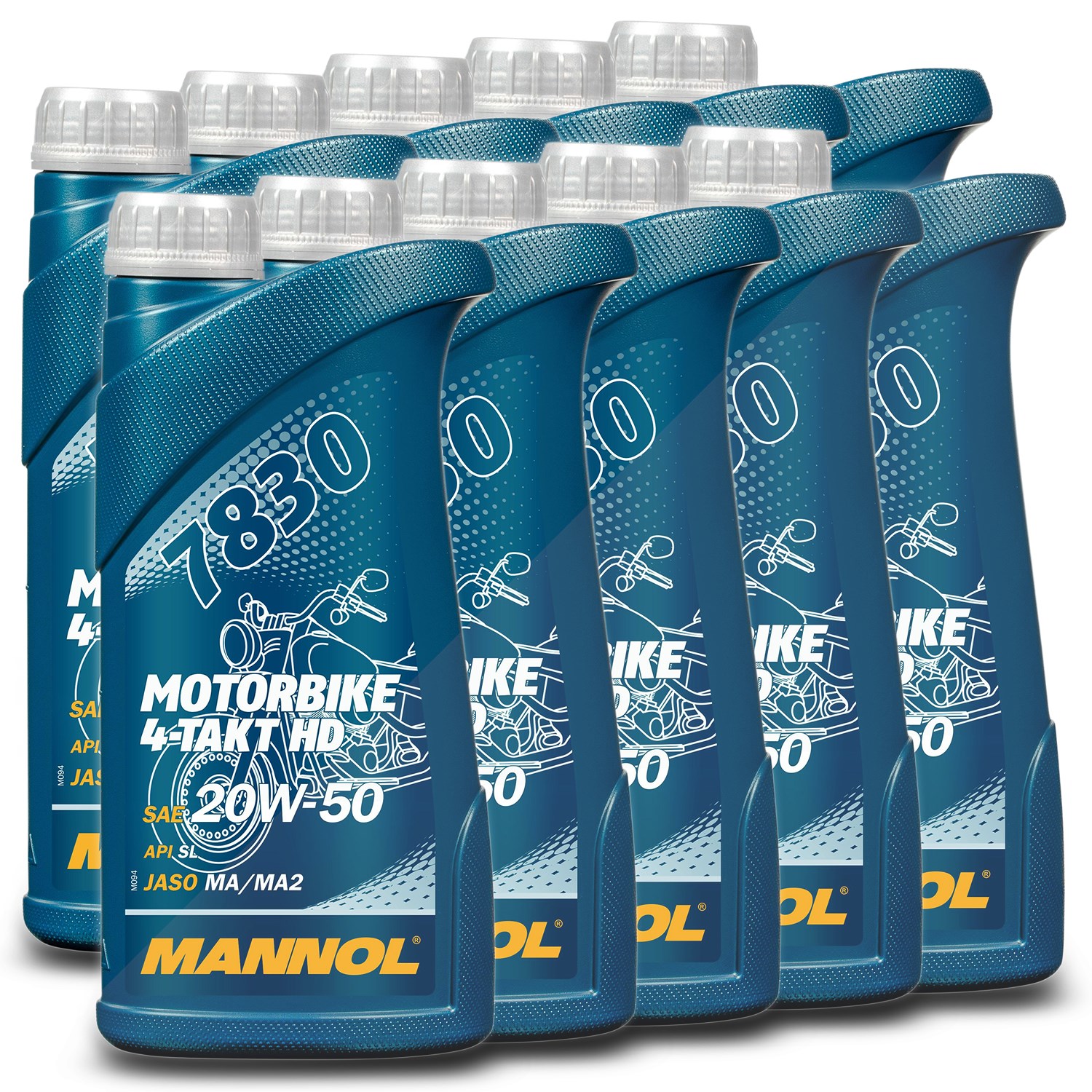 Mannol 10x 1 L 7830 Motorbike 4-Takt HD API SL [Hersteller-Nr. MN7830-1]