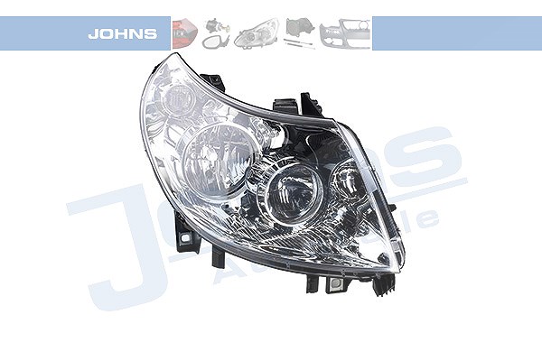 Johns Scheinwerfer H7/H1 mit Stellmotor für LWR [Hersteller-Nr. 304410] für Fiat, Peugeot, Citroën