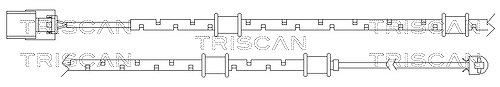 Triscan Warnkontakt, Bremsbelagverschleiß [Hersteller-Nr. 811510015] für Jaguar