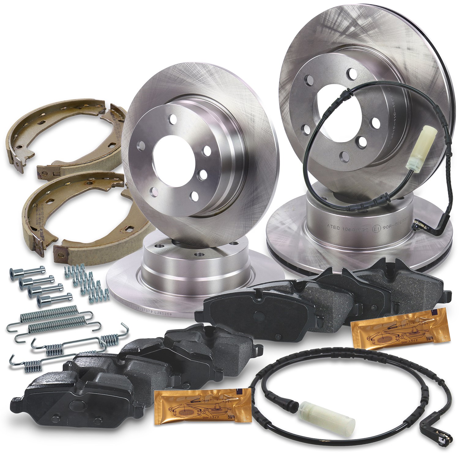Bestprice Bremsscheiben + Bremsbeläge Vorne + Hinten [Hersteller-Nr. 10603808] für BMW