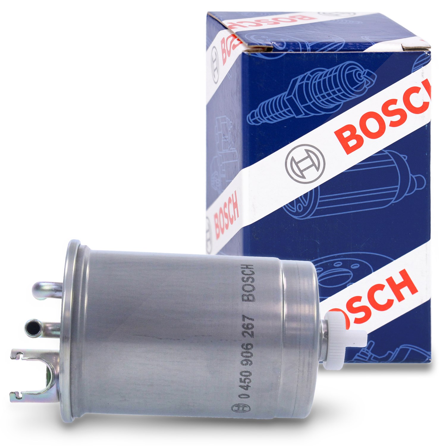 Bosch Kraftstofffilter [Hersteller-Nr. 0450906267] für Seat, VW, Ford, Audi
