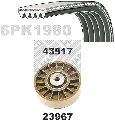Mapco Keilrippenriemensatz [Hersteller-Nr. 23917] für Mercedes-Benz
