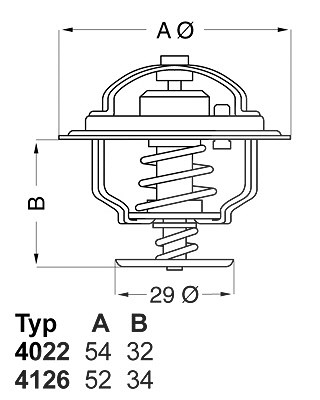 Wahler Thermostat, Kühlmittel [Hersteller-Nr. 4022.92D]