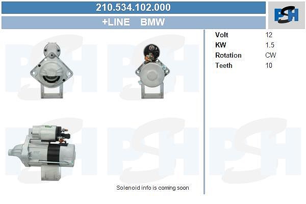 Bv Psh Starter [Hersteller-Nr. 210.534.102.000] für BMW