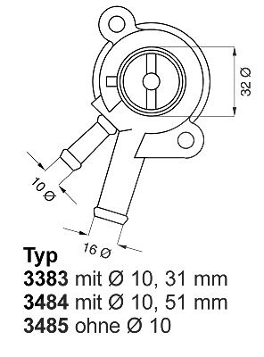 Wahler Thermostat, Kühlmittel [Hersteller-Nr. 3484.87D]