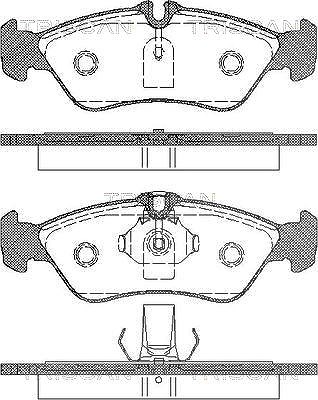 Triscan Bremsbelagsatz, Scheibenbremse [Hersteller-Nr. 811023010] für VW, Mercedes-Benz