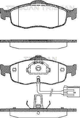 Triscan Bremsbelagsatz, Scheibenbremse [Hersteller-Nr. 811016160] für Ford