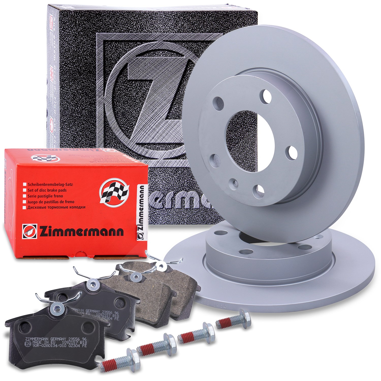 Zimmermann Bremsscheiben + Bremsbeläge Hinterachse [Hersteller-Nr. 10697720] für Audi