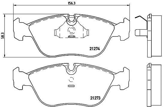 Brembo Bremsbelagsatz, Scheibenbremse [Hersteller-Nr. P86013] für Volvo