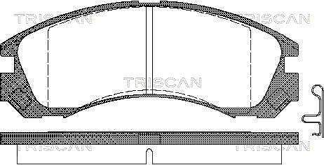 Triscan Bremsbelagsatz, Scheibenbremse [Hersteller-Nr. 811042013] für Mitsubishi