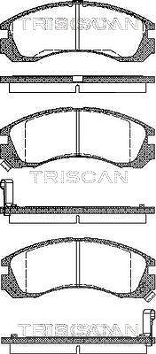 Triscan Bremsbelagsatz, Scheibenbremse [Hersteller-Nr. 811042002] für Peugeot, Mitsubishi, Citroën