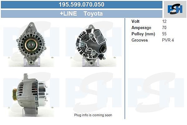 Bv Psh Generator [Hersteller-Nr. 195.599.070.050] für Toyota