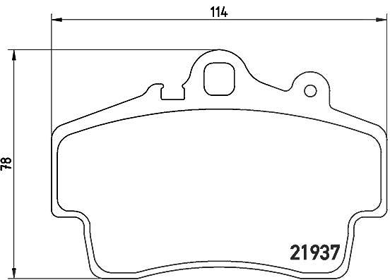 Brembo Bremsbelagsatz, Scheibenbremse [Hersteller-Nr. P65007] für Porsche