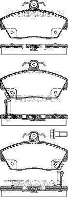 Triscan Bremsbelagsatz, Scheibenbremse [Hersteller-Nr. 811017001] für Rover, Honda