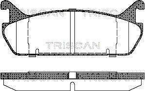 Triscan Bremsbeläge hinten (Satz) [Hersteller-Nr. 811050020] für Mazda, Suzuki, Daihatsu