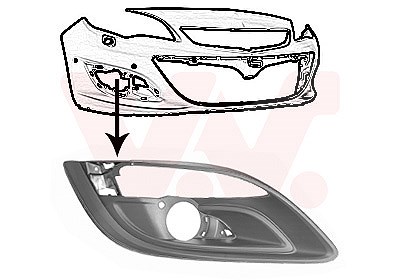 Van Wezel Lüftungsgitter, Stoßfänger [Hersteller-Nr. 3753592] für Opel