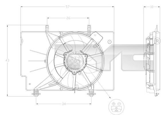 Tyc Lüfter, Motorkühlung [Hersteller-Nr. 810-0042] für Ford
