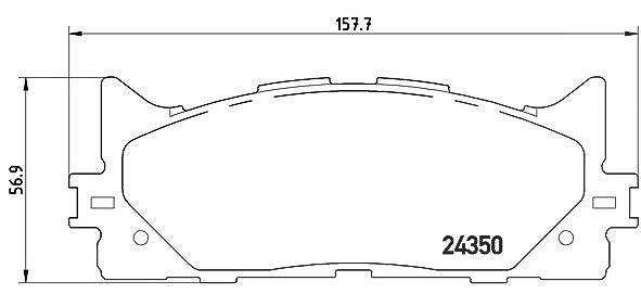 Brembo Bremsbelagsatz, Scheibenbremse [Hersteller-Nr. P83117] für Lexus, Toyota