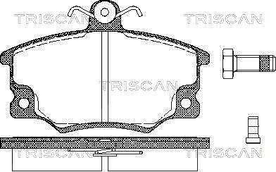 Triscan Bremsbelagsatz, Scheibenbremse [Hersteller-Nr. 811015508] für Alfa Romeo, Abarth, Fiat, Lancia, Pininfarina
