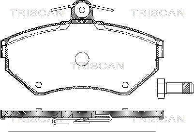 Triscan Bremsbelagsatz, Scheibenbremse [Hersteller-Nr. 811029012] für Seat, VW
