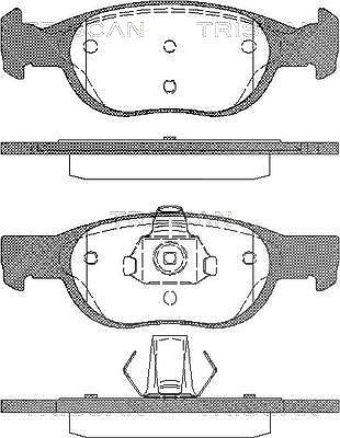 Triscan Bremsbelagsatz, Scheibenbremse [Hersteller-Nr. 811015010] für Lancia, Fiat