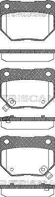 Triscan Bremsbelagsatz, Scheibenbremse [Hersteller-Nr. 811014028] für Nissan