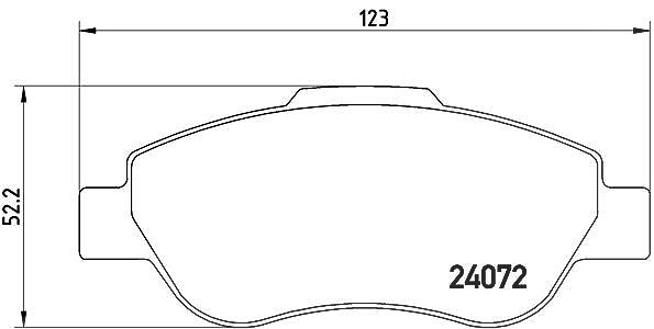 Brembo Bremsbelagsatz, Scheibenbremse [Hersteller-Nr. P23097] für Fiat