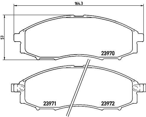 Brembo Bremsbelagsatz, Scheibenbremse [Hersteller-Nr. P56049] für Nissan
