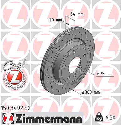 Zimmermann Bremsscheibe [Hersteller-Nr. 150.3492.52] für BMW
