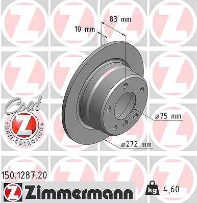 Zimmermann Bremsscheibe [Hersteller-Nr. 150.1287.20] für BMW