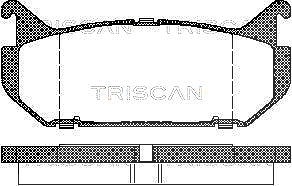 Triscan Bremsbelagsatz, Scheibenbremse [Hersteller-Nr. 811050184] für Ford Usa, Mazda