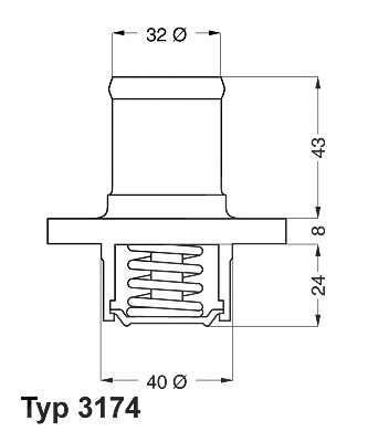 Wahler Thermostat, Kühlmittel [Hersteller-Nr. 3174.89D] für Renault
