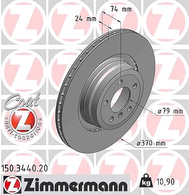 Zimmermann 1x Bremsscheibe [Hersteller-Nr. 150.3440.20] für BMW
