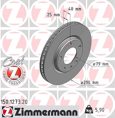 Zimmermann Bremsscheibe [Hersteller-Nr. 150.1273.20] für BMW
