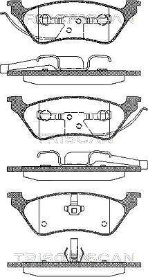 Triscan Bremsbelagsatz, Scheibenbremse [Hersteller-Nr. 811080534] für Chrysler, Dodge