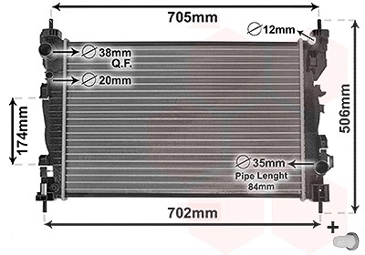 Van Wezel Kühler, Motorkühlung [Hersteller-Nr. 01002119] für Alfa Romeo