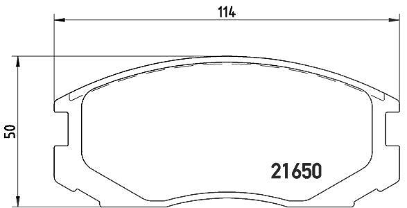 Brembo Bremsbelagsatz, Scheibenbremse [Hersteller-Nr. P54015] für Daihatsu, Mitsubishi, Proton