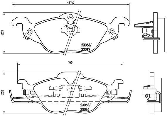 Brembo Bremsbelagsatz, Scheibenbremse [Hersteller-Nr. P59030] für Opel, Chevrolet, Vauxhall