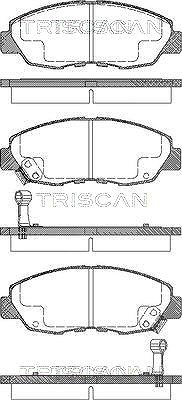 Triscan Bremsbelagsatz, Scheibenbremse [Hersteller-Nr. 811040972] für Honda