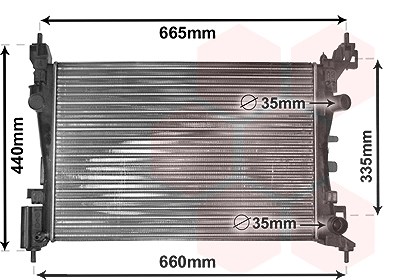 VAN WEZEL 37002408 Kühler für Motorkühlung Motorkühler Autokühler für Opel - Bild 3