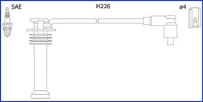 Hüco Zündleitungssatz [Hersteller-Nr. 134672] für Mazda, Ford