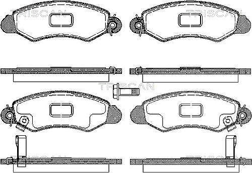 Triscan Bremsbelagsatz, Scheibenbremse [Hersteller-Nr. 811069008] für Subaru, Suzuki