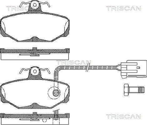 Triscan Bremsbelagsatz, Scheibenbremse [Hersteller-Nr. 811016164] für Ford