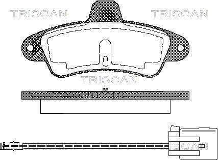 Triscan Bremsbelagsatz, Scheibenbremse [Hersteller-Nr. 811016162] für Ford
